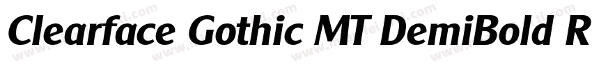Clearface Gothic MT DemiBold Regula字体转换